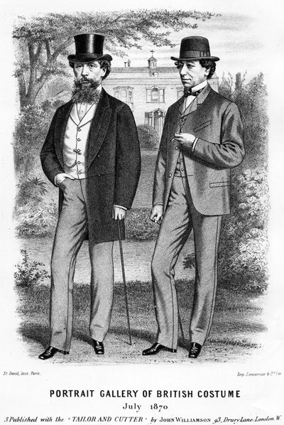 Charles Dickens og Benjamin Disraeli, 1870 (litografi) av Unbekannt Unbekannt